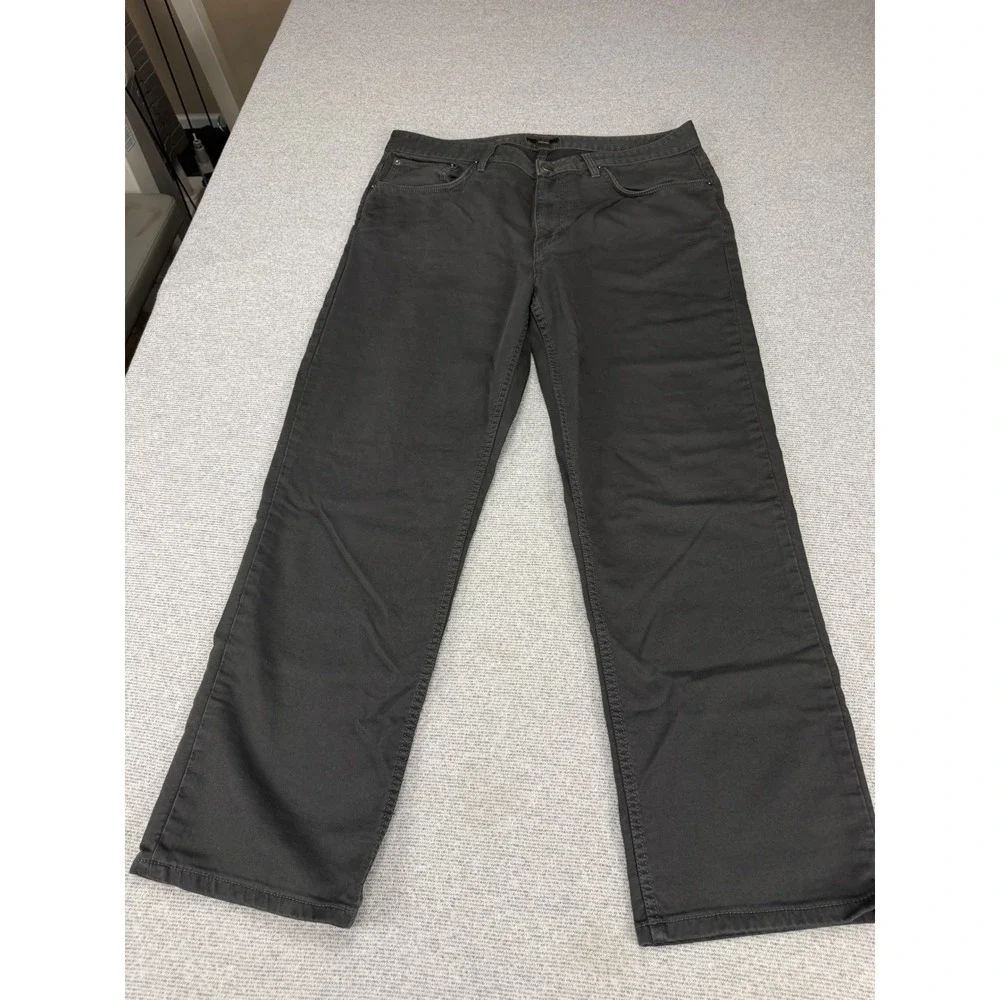 Quince Mens 5-Pocket Chino Pants Charcoal Grey Stretch Cotton 36x30* 28